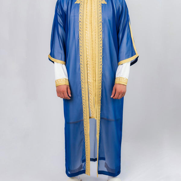 Jabador homme 3 Pièces -Bleu & Doré