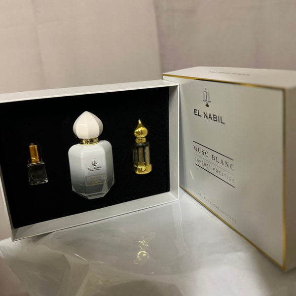 Coffret Prestige Royal blanc – El Nabil (3 pièces)