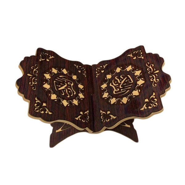 Porte-Livre (Coran) en Bois Calligraphié Al-Quran Al-Karim