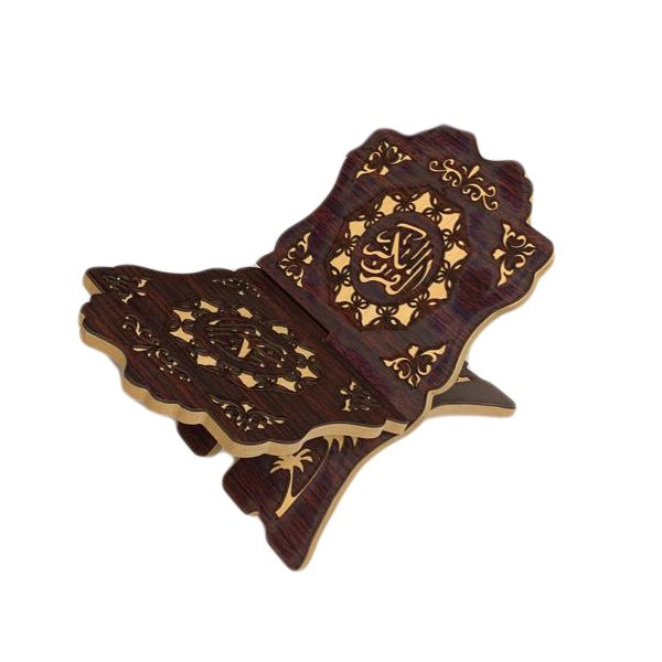 Porte-Livre (Coran) en Bois Calligraphié Al-Quran Al-Karim