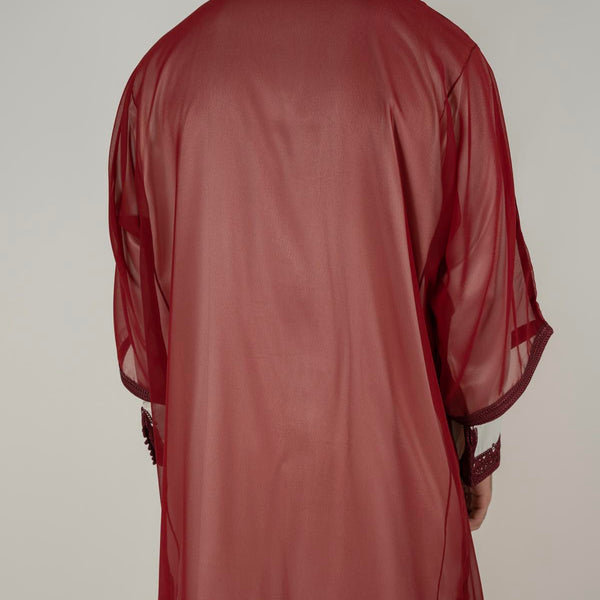 Jabador homme 3 Pièces - Blanc cassé et Bordeaux